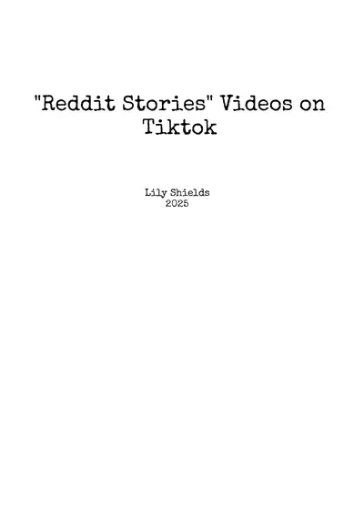  "Reddit Stories"