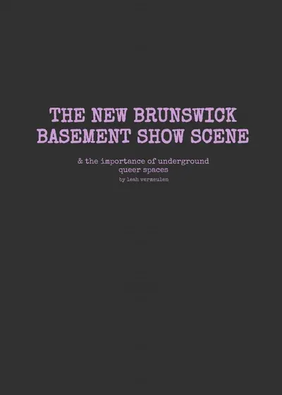 The New Brunswick Basement Show Scene