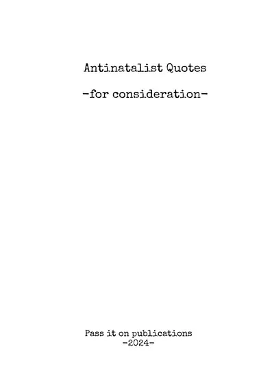 Antinatalism Quotes
