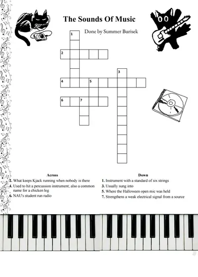 The Sounds of Music Crossword