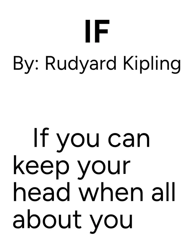 If Rudyard Kipling
